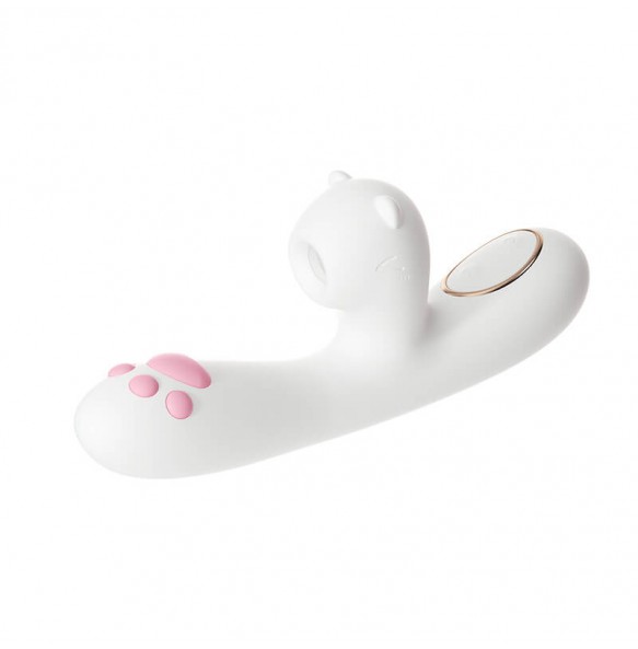 MizzZee - Cute Meow Heating Suction Vibrator Wand (Chargeable - White)